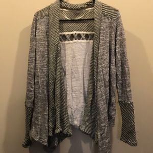 grey long sleeve cardigan sweater never worn